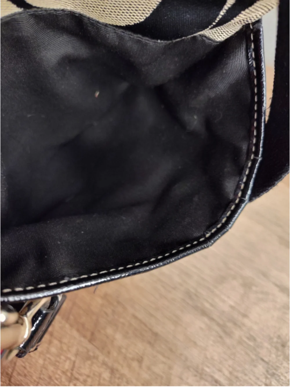 Women's Coach Crossbody Bag One Size Black and Beige
